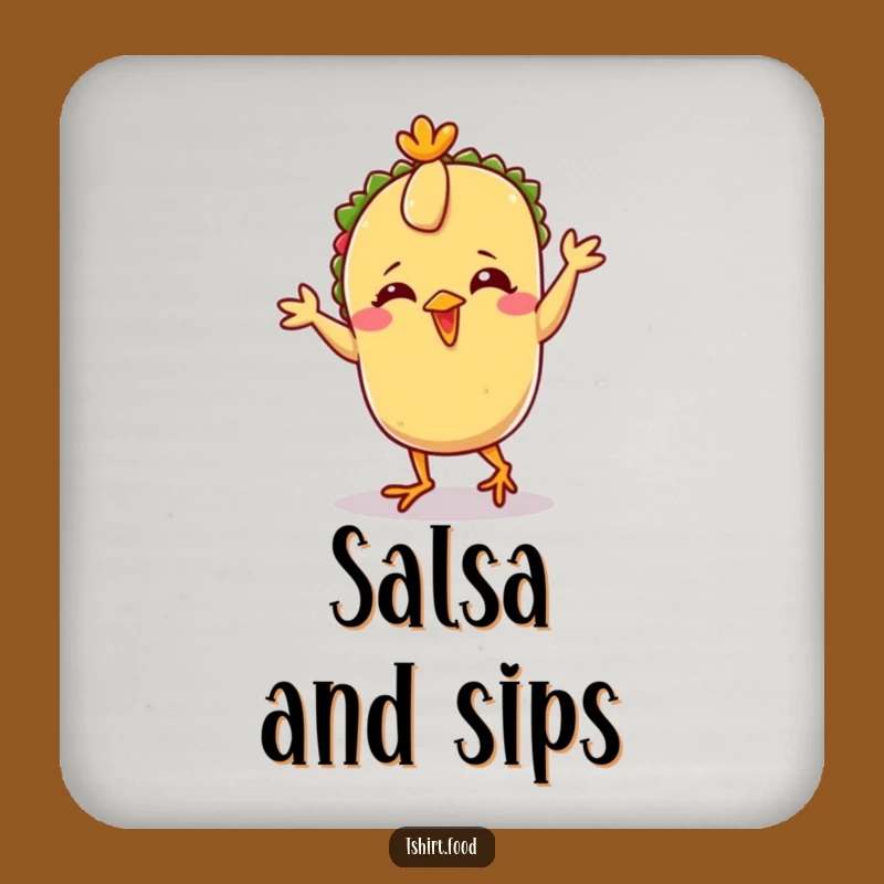 Funny Taco Chicken Dance Coasters: Protect Surfaces with Giggles and Tacos