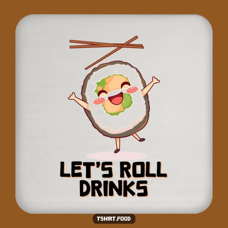 Funny Sushi Cartwheel Coaster Set: Protect Surfaces with Playfulness