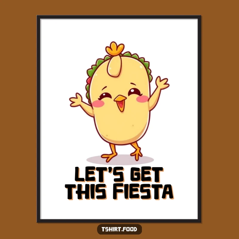 Funny Taco Chicken Dance Poster: Hilarious Giggling Taco Art for Your Walls