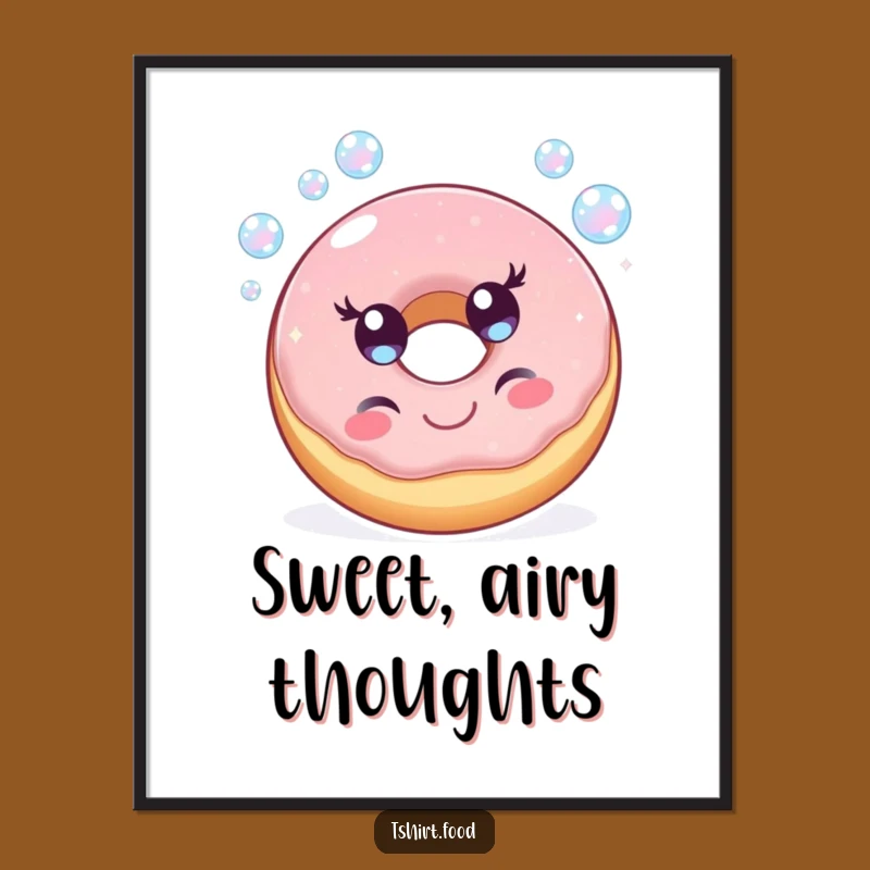 Funny Cheerful Donut Poster: Decorate Your Space with Sweet Joy