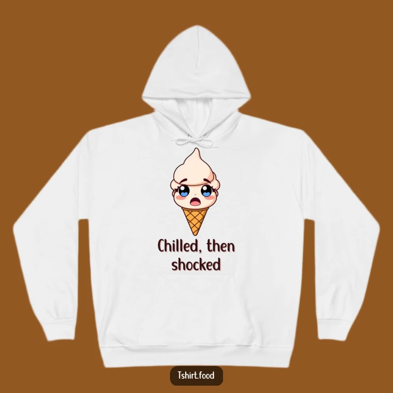 Funny Ice Cream Cone Hoodie: Cozy Surprise with Popped Eyes, Perfect Gift!