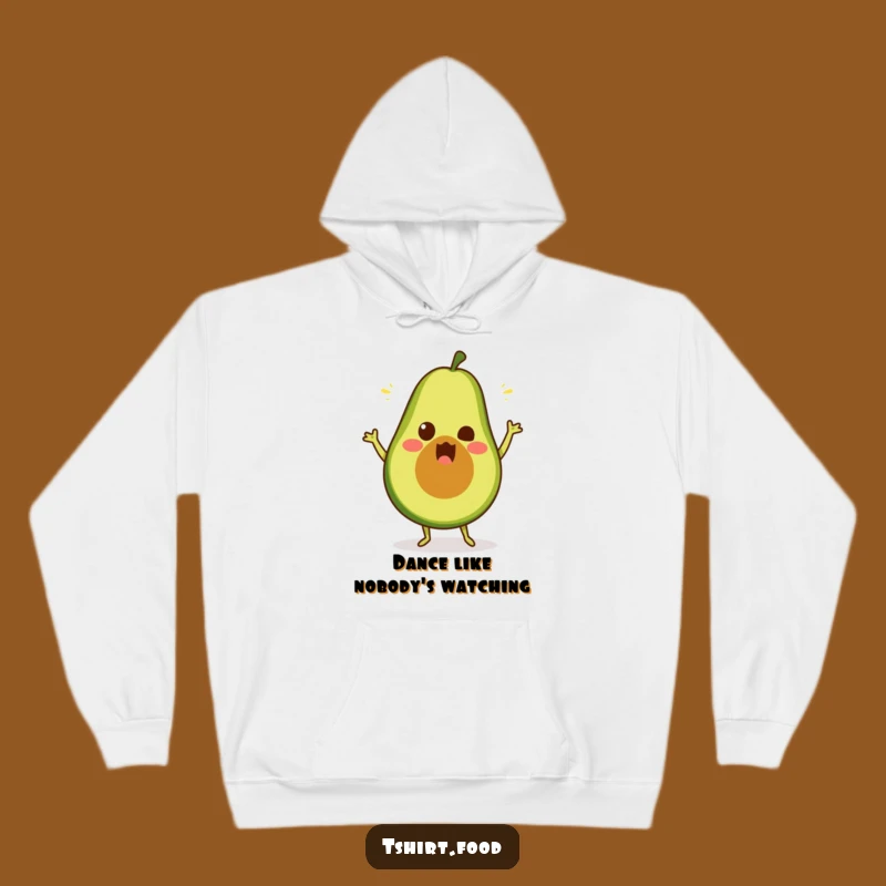 Funny Avocado Dance Hoodie: Surprised Fruit Pullover, Comfy Gift