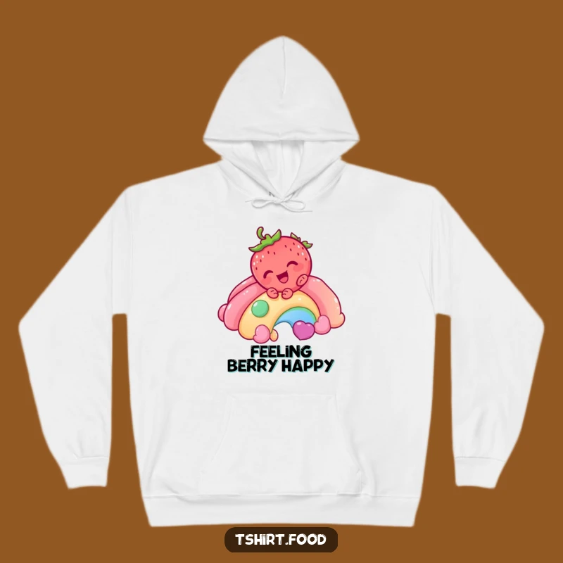 Funny Strawberry Rainbow Hoodie - Cozy Comfort with a Sweet Twist