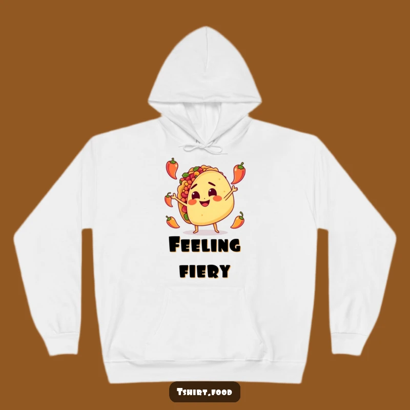 Funny Taco Juggling Hoodie: Warm Spicy Character, Cozy Humorous Foodie Apparel