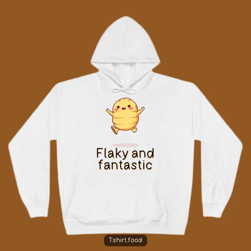 Funny Croissant Leap Hoodie - Cozy Pastry Comfort, Warm Breakfast Gift!