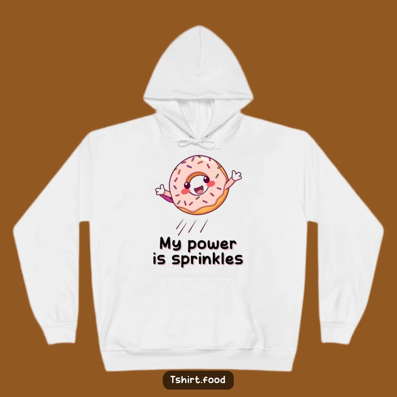 Funny Donut Superhero Landing Hoodie: Cozy Comfort and Heroic Humor