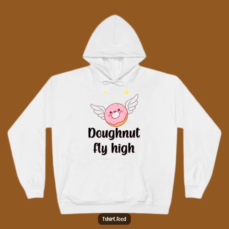 Funny Donut Wings Hoodie - Cozy Celestial Treat Character Gift
