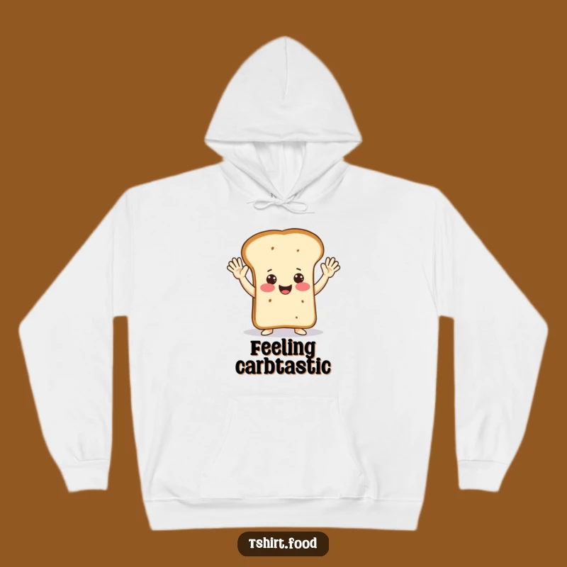 Funny Happy Bread Jazz Hands Hoodie: Cozy Up with Cheer