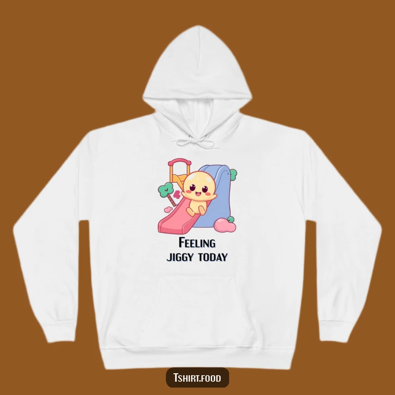 Funny Jelly Slide Hoodie: Stay Cozy and Enthusiastic with This Wobbly Character