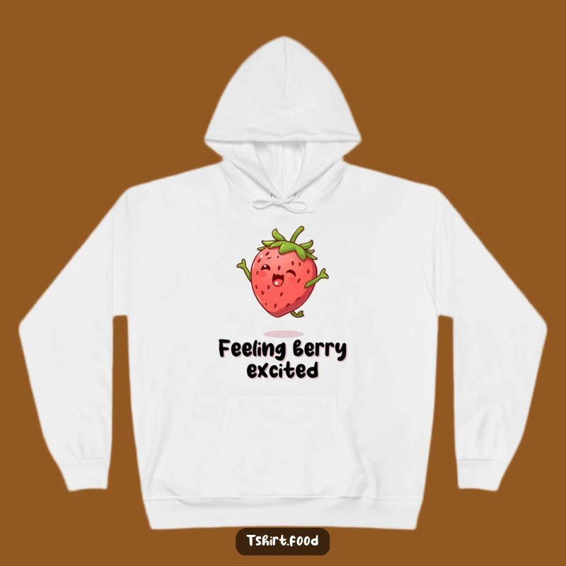 Funny Strawberry Jump Hoodie: Stay Cozy and Cheerful with This Fruity Character