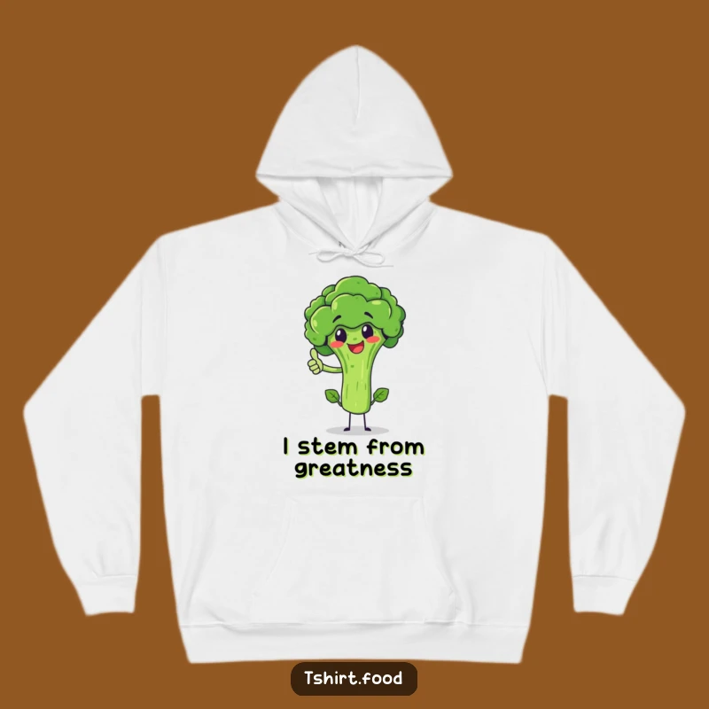Funny Broccoli Balancing Hoody: Cozy Comical Veggie Wear for Laughs Galore