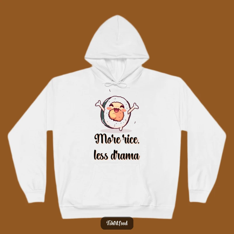Funny Sushi Hoodie: Cartwheeling Roll Comfortably, Perfect Warm Humorous Gift