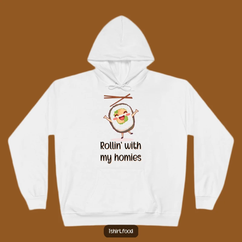 Cozy Funny Sushi Cartwheel Hoodie: Warmth Meets Whimsy