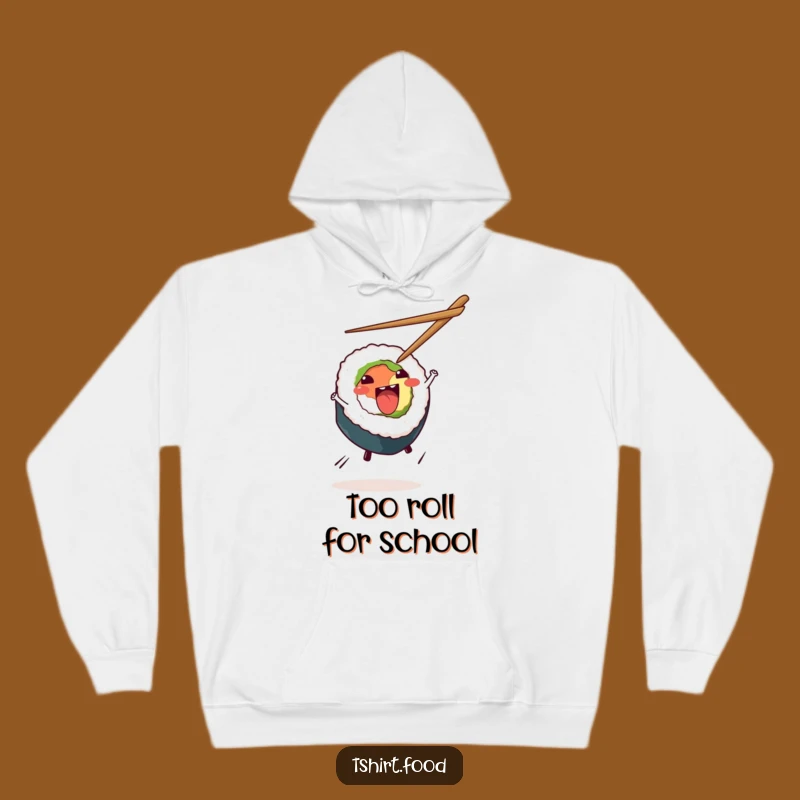 Funny Sushi Cartwheel Hoodie - Cozy and Hilarious Comfort for Food Enthusiasts