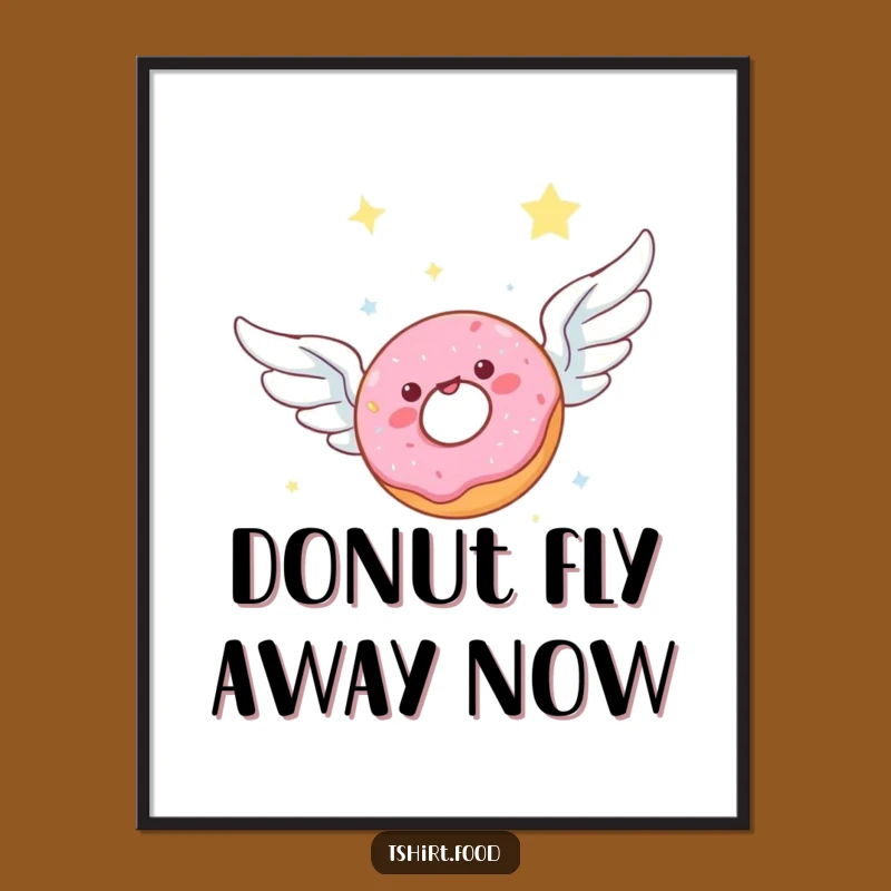 Free Printable Wall Art: Flying Doughnut Dreams - Hilarious Downloadable Whimsical Decor