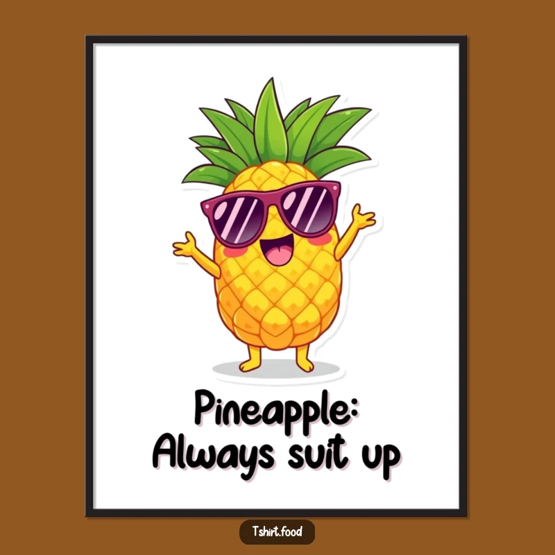 Free Printable Wall Art: Cool Pineapple Shimmy, Funny Downloadable Decor