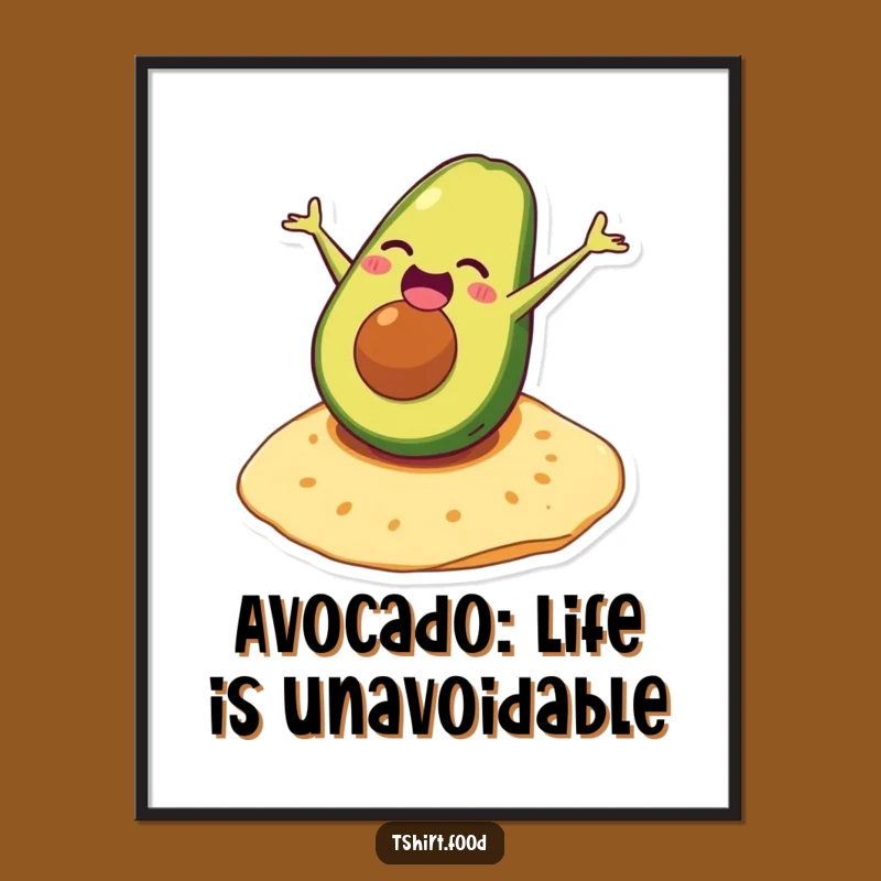 Free Printable Wall Art: Laughing Avocado Somersault, Funny Downloadable Decor