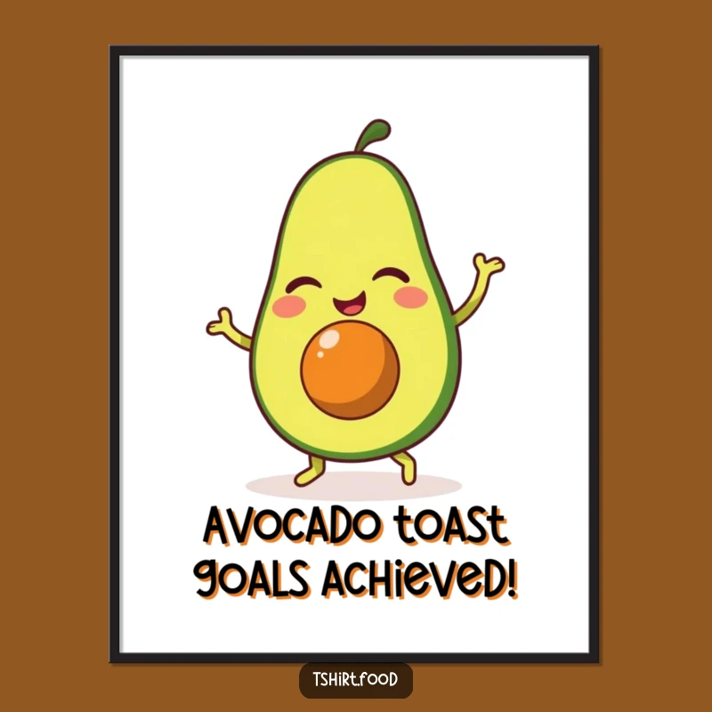 Free Printable Wall Art: Winking Avocado Jig, Humorous Downloadable Decor for Kitchen