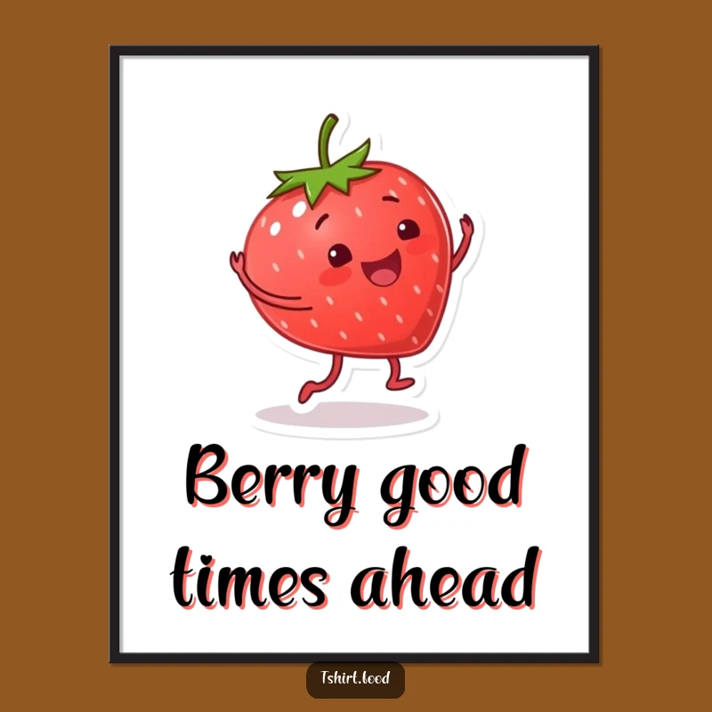 Funny Free Printable Strawberry Art - Joyful Downloadable Cartwheel Decor