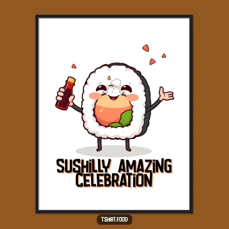 Funny Free Printable Sushi Art - Joyful Downloadable Foodie Wall Decor