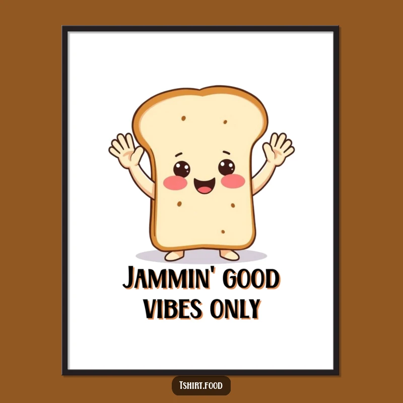 Funny Free Printable Wall Art: Happy Bread Jazz Hands for Your Wall!