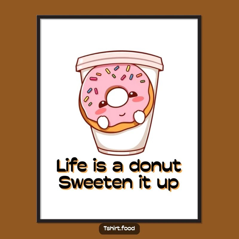 Free Printable Shy Donut Wall Art: Funny Downloadable Decor for a Cozy Space
