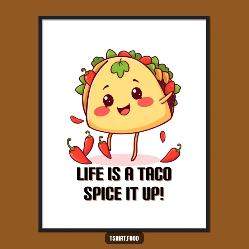Free Printable Taco Juggling Wall Art: Funny Downloadable Decor for a Lively Space