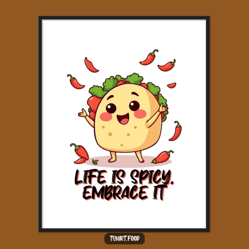 Free Printable Taco Wall Art: Funny Juggling Fiesta Decor Downloadable