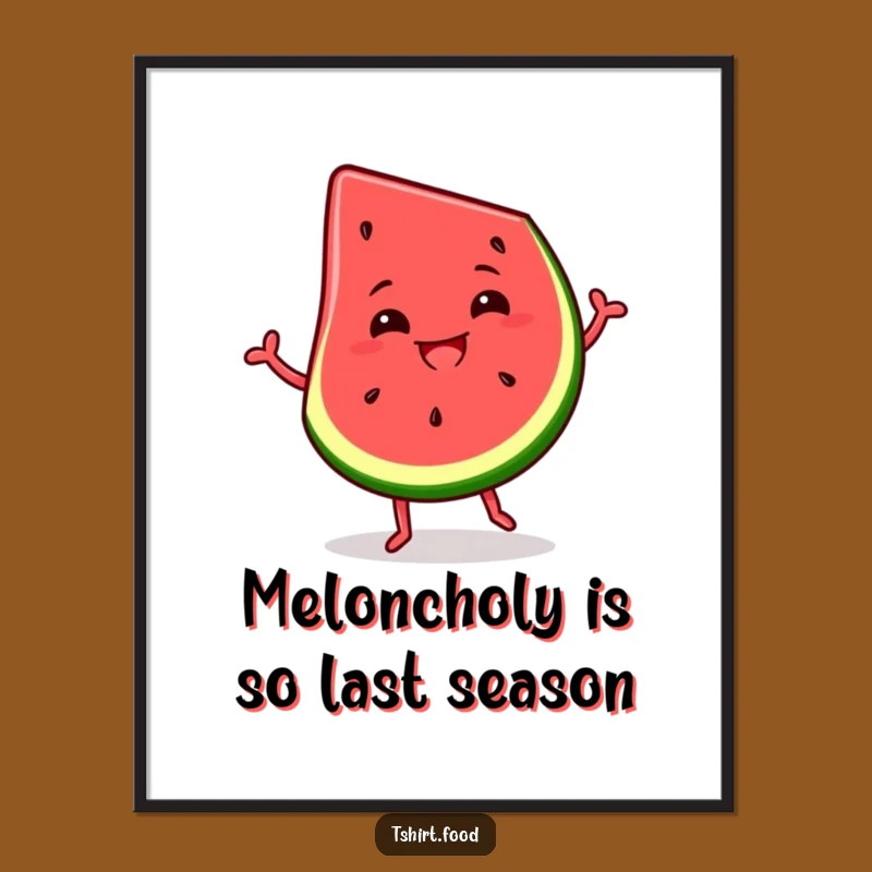 Funny Free Printable Wall Art: Dancing Watermelon, Silly Grin, Whimsical Downloadable Decor