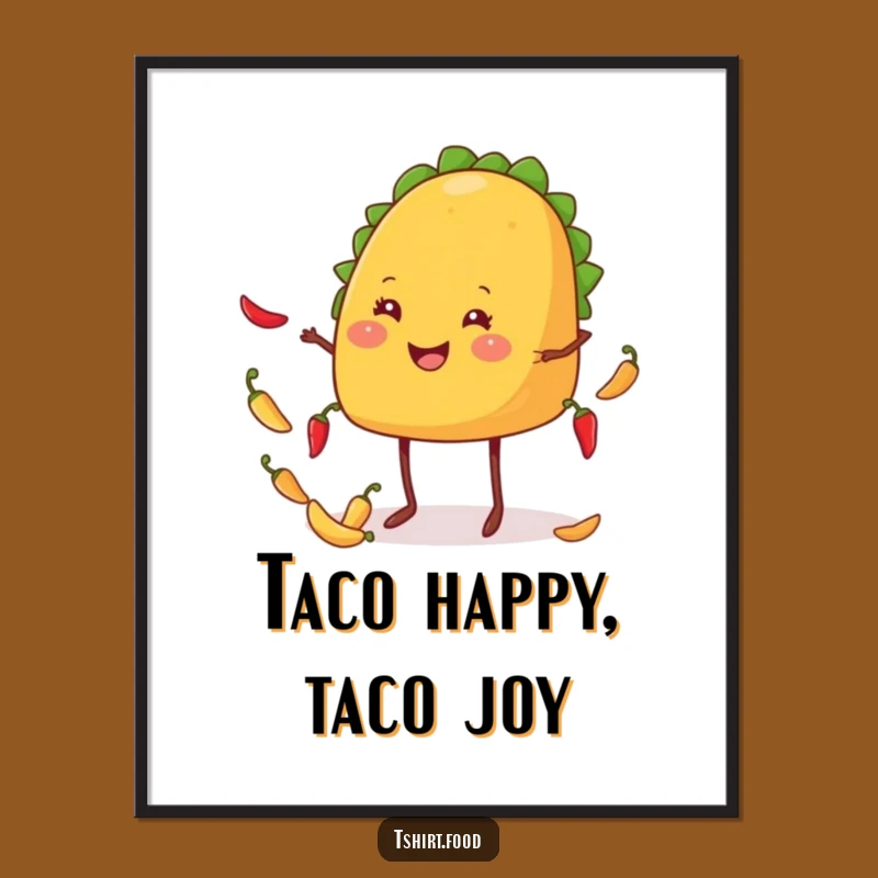 Free Printable Wall Art: Taco's Chile Juggling Fiesta, Humorous Downloadable Art for Food Lovers