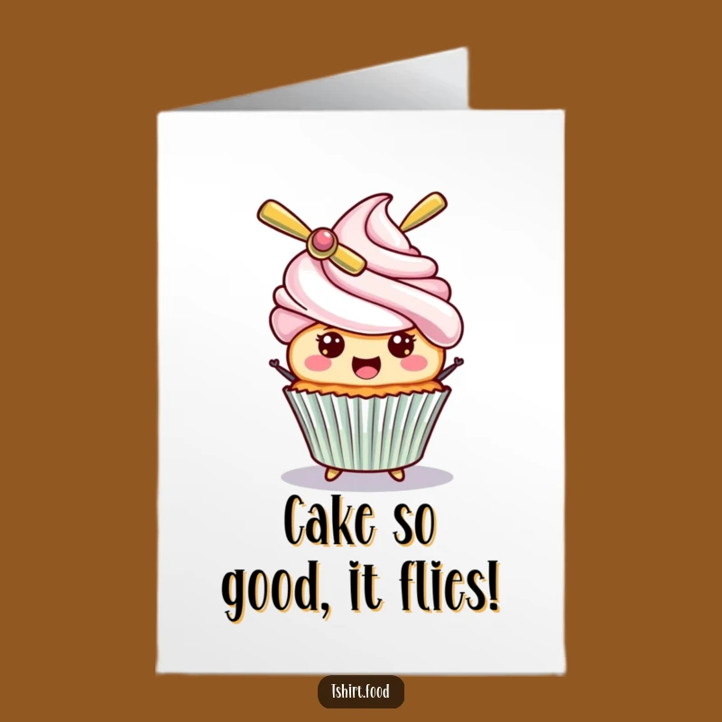Free Printable Birthday Card: Funny Cupcake Propeller Hat, Hilarious Downloadable Gift Idea