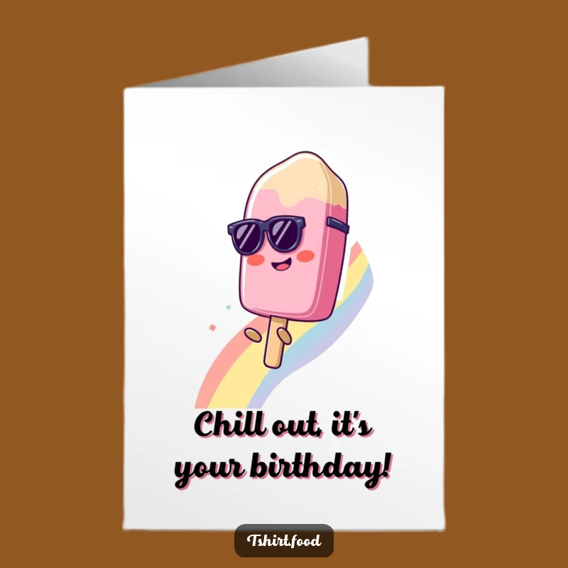 Free Printable Birthday Card: Funny Popsicle Rainbow Slide - Instant Download Gift!