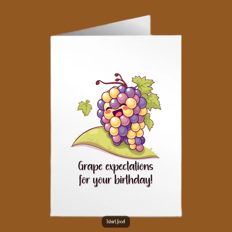 Free Printable Birthday Card: Grapes Rolling with Laughter for Your Fun!