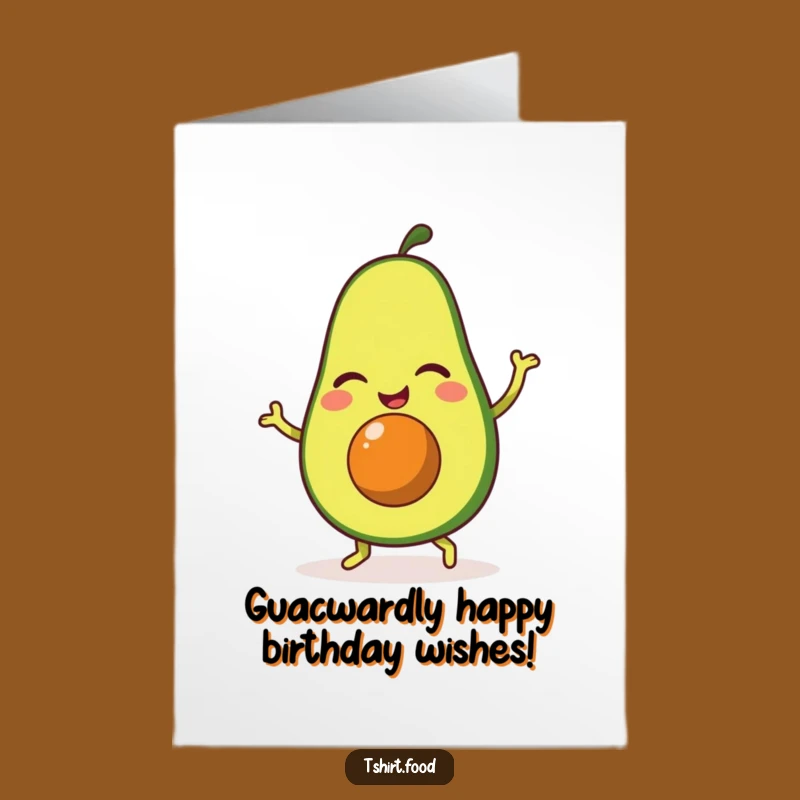 Free Printable Birthday Card: Winking Avocado Jig, Funny Downloadable Gift for Joyful Celebrations