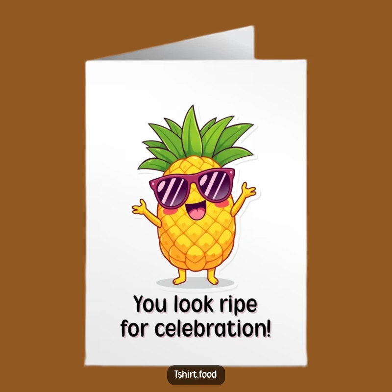 Free Printable Funny Birthday Card: Pineapple Shimmy, Sunglasses, Downloadable Gift