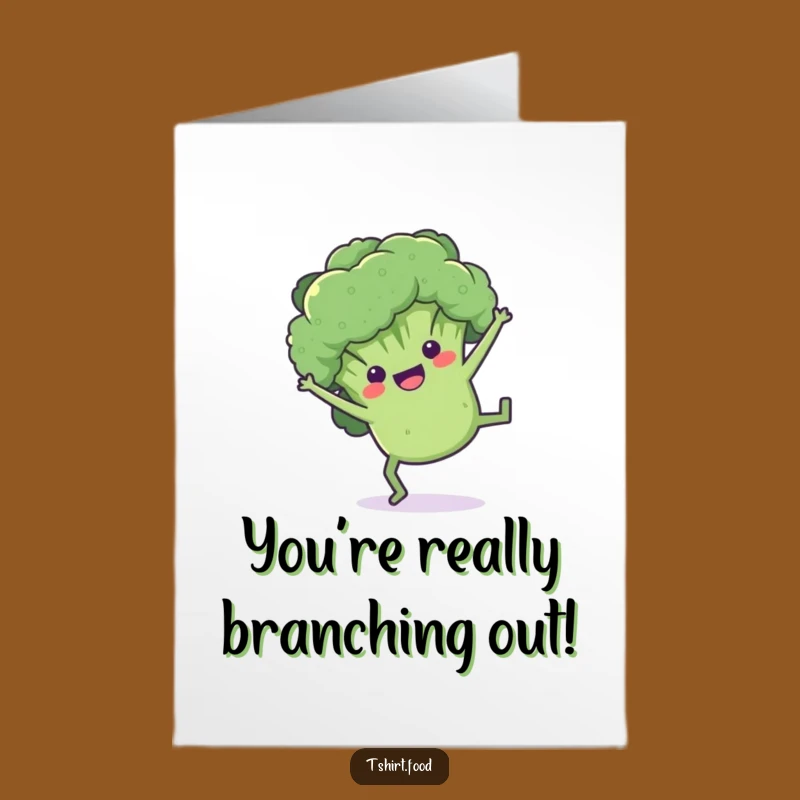 Free Printable Congrats Card: Broccoli Cartwheel Victory, Downloadable Gift
