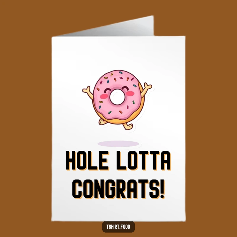 Free Printable Congrats Card: Dancing Donut, Sprinkle Celebration, Funny Downloadable Gift