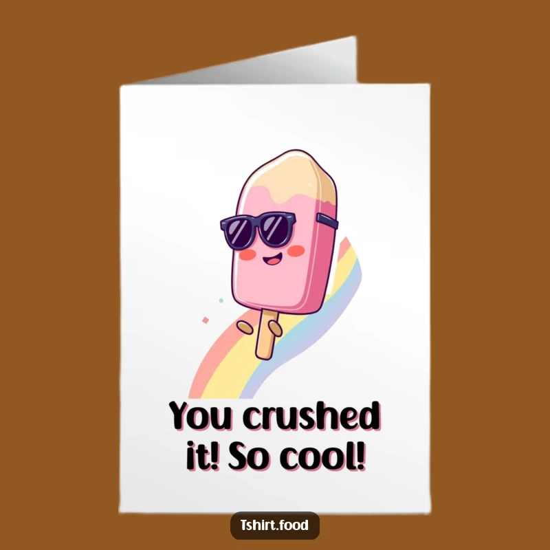 Free Printable Congrats Card: Fun Popsicle Rainbow Slide - DIY Download!