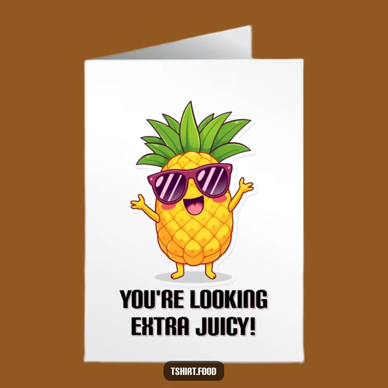 Free Printable Congrats Card: Pineapple Shimmy Celebration, Downloadable Gift