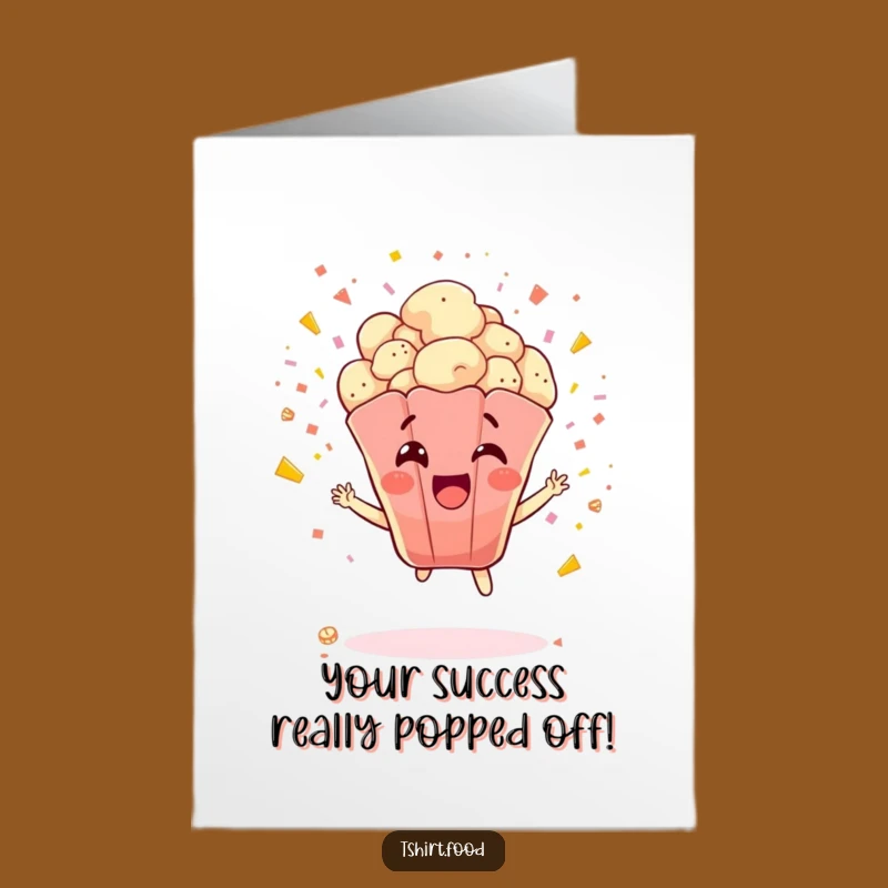 Free Printable Congrats Card: Popcorn Burst Celebration - Funny Downloadable Gift!