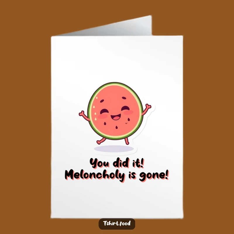Free Printable Funny Watermelon Congrats Card - Dancing Fruit Digital Download for Celebration