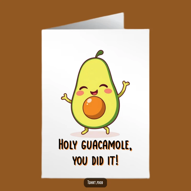 Free Printable Congrats Card: Winking Avocado Jig, Funny Downloadable for Any Achievement