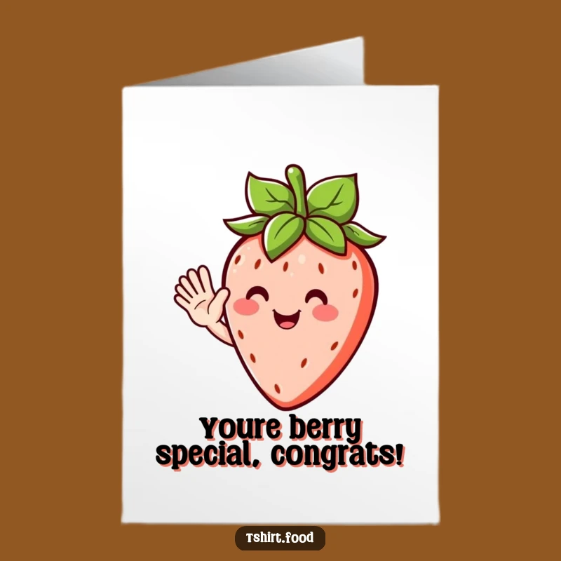 Free Printable Strawberry Congrats Card: Fruity & Funny Downloadable Gift for Victories