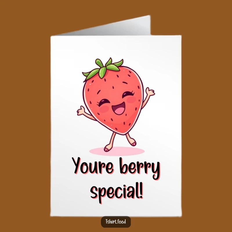 Free Printable Strawberry Congrats Card: Giggling Dance Downloadable Gift