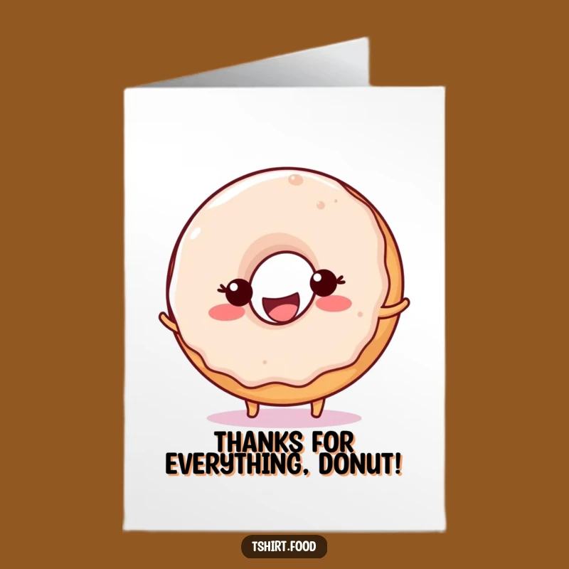 Free Printable Happy Donut Ball Bounce Thank You Card - Downloadable Appreciation Gift