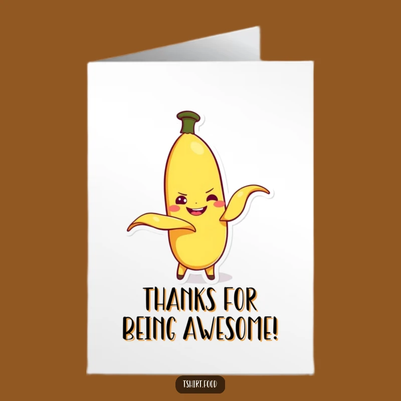 Free Printable Thank You Card: Banana's Mischief, Funny Gratitude Download