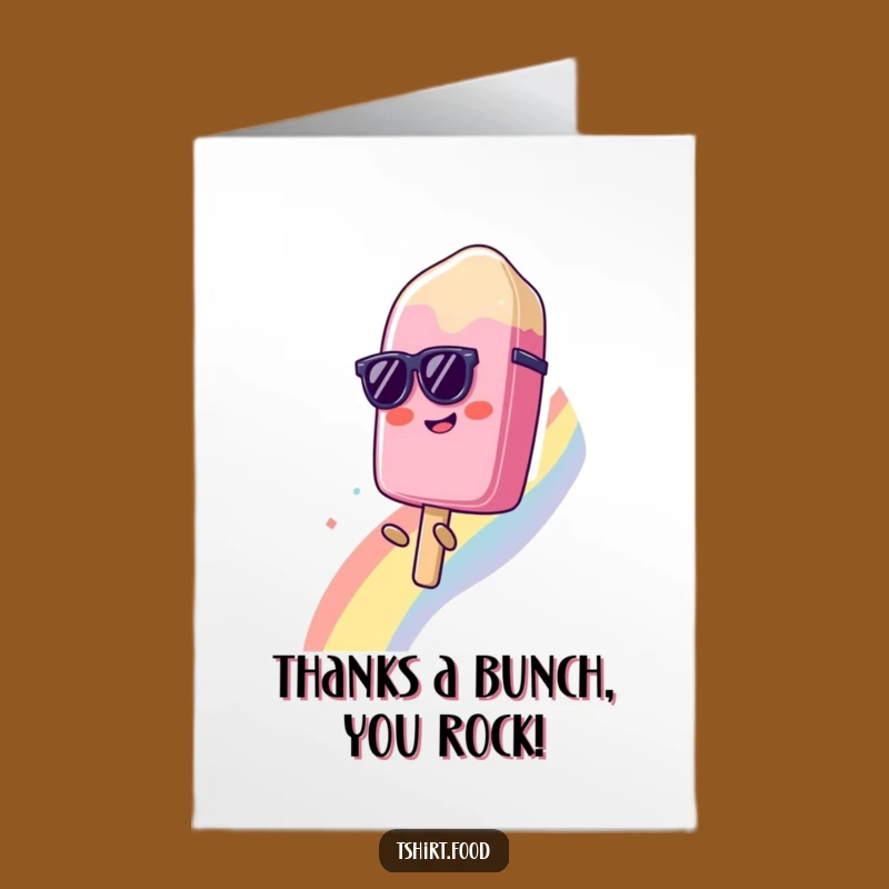 Free Printable Thank You Card: Cool Popsicle Rainbow Slide - Download Now!