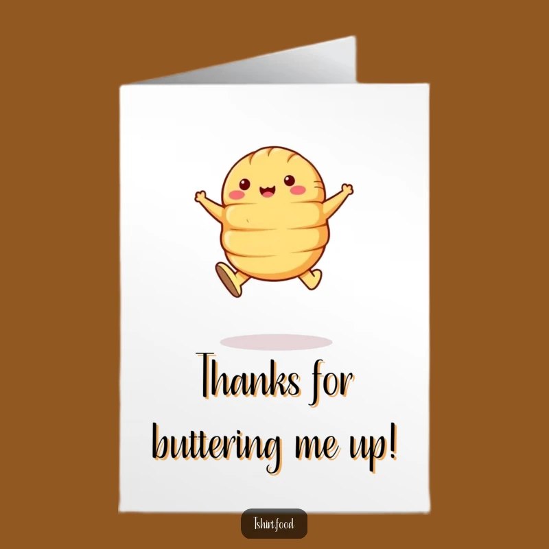 Free Printable Thank You Card: Croissant's Butter Leap, Grateful Gift