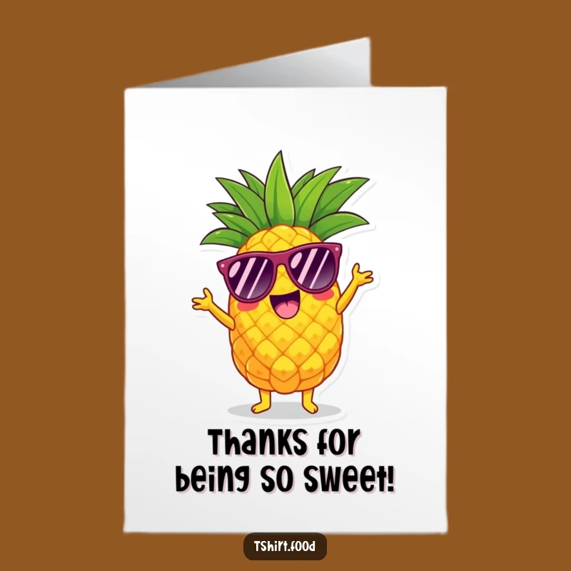 Free Printable Thank You Card: Pineapple Shimmy Appreciation, Downloadable Gift