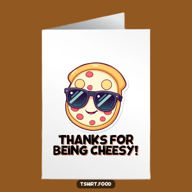 Free Printable Thank You Card: Rad Pizza with Sunglasses, Downloadable Greeting for Your Top Pal